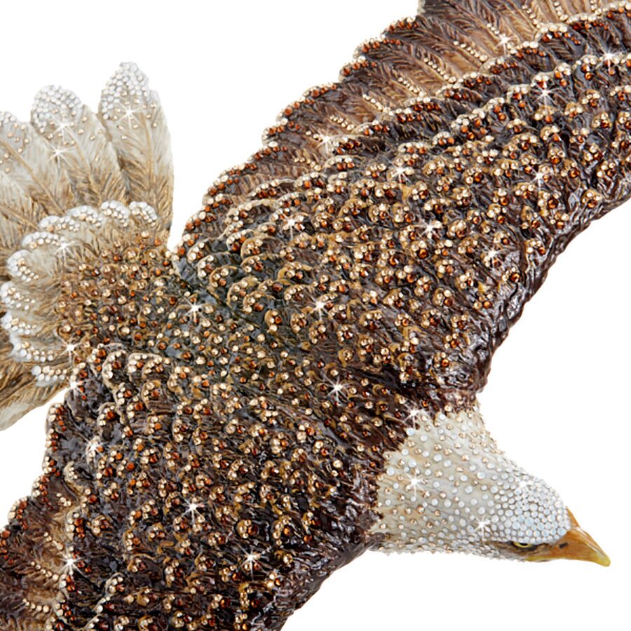 Jay Strongwater Franklin Soaring Eagle Figurine - 25th Anniversary, alternate view