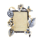 Jay Strongwater Fray Dutch Floral 3” X 4” Fame Wall & Table Top Picture Frame