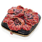 Jay Strongwater Freya Poppy Compact Handheld Mirror, alternate view