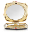Jay Strongwater Freya Poppy Compact Handheld Mirror, alternate view