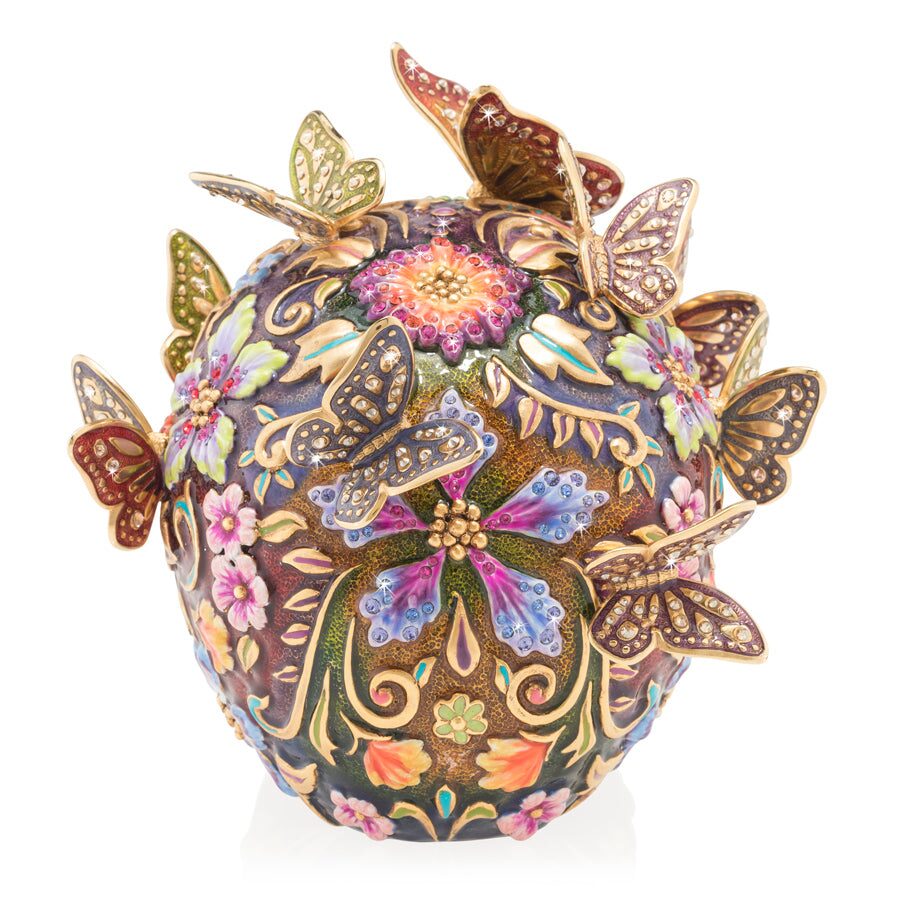 Jay Strongwater Frida Skull with Butterflies Figurine, alternate view