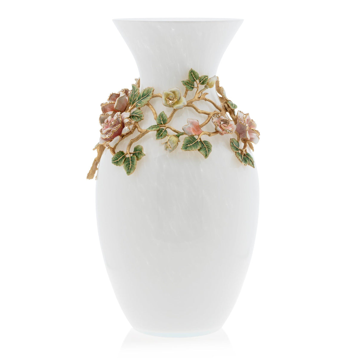 Jay Strongwater Gabrielle Rose Grand Vase, alternate view