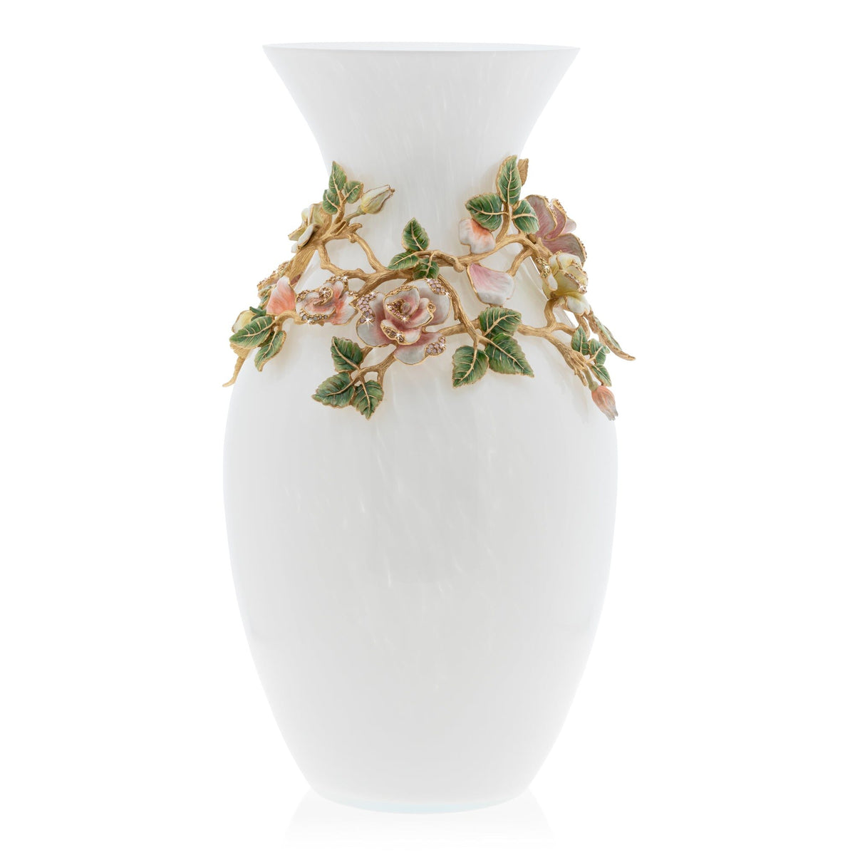 Jay Strongwater Gabrielle Rose Grand Vase, alternate view