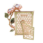Jay Strongwater Gail Hydrangea 5"x 7" Frame - Pink, alternate view