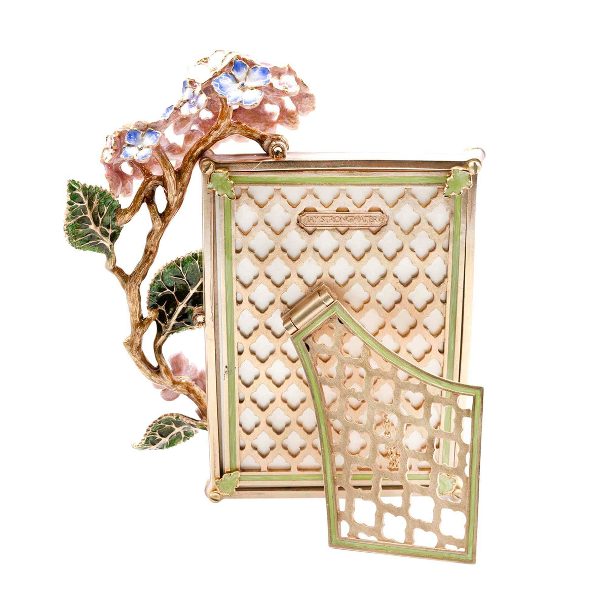 Jay Strongwater Gail Hydrangea 5"x 7" Frame - Pink, alternate view