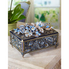 Jay Strongwater Genevieve Grand Floral Chest Indigo Decorative Box, alternate view