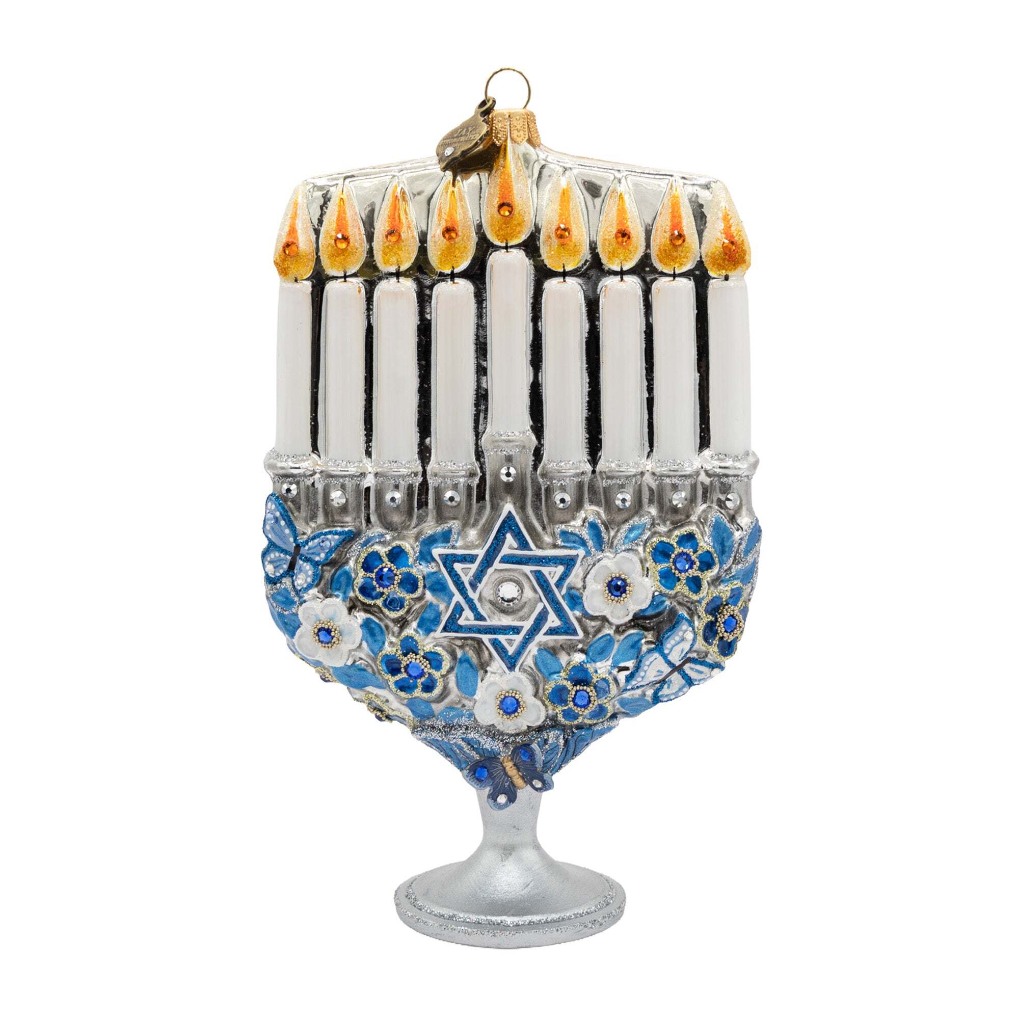 Jay Strongwater Glowing Menorah Ornament