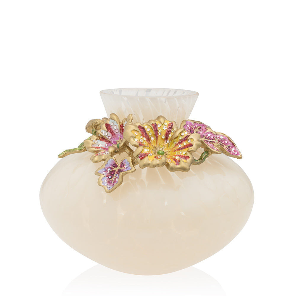 Jay Strongwater Holland Leaf and Flower Vase - Flora