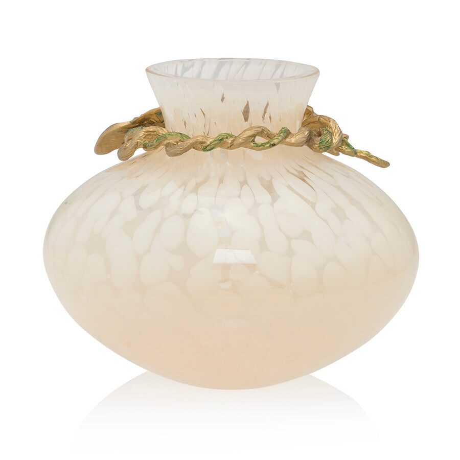 Jay Strongwater Holland Leaf and Flower Vase - Flora, alternate view