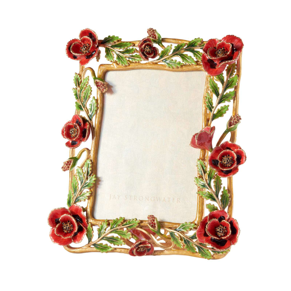 Jay Strongwater Jane Poppy 5" X 7" Frame - Flora, alternate view