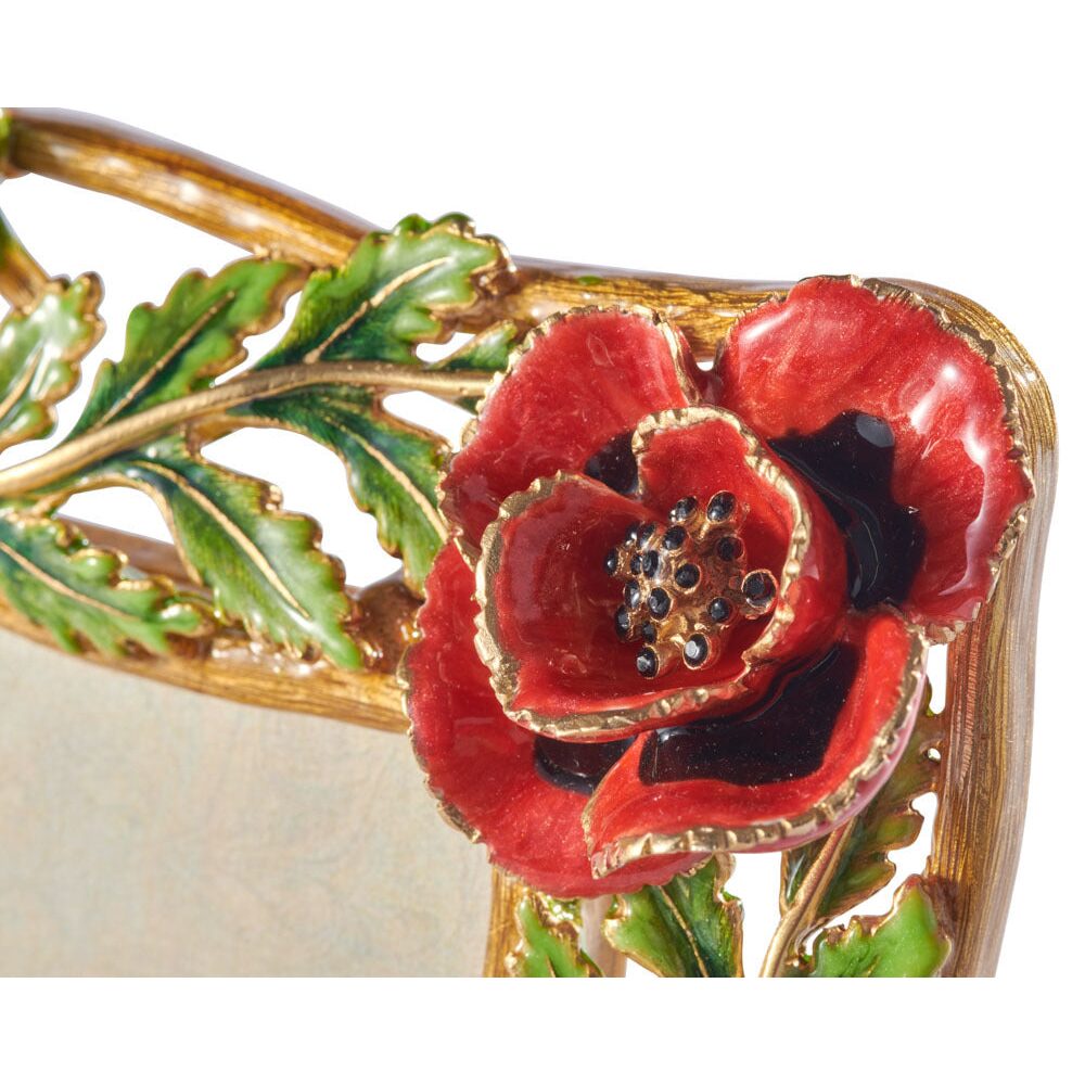 Jay Strongwater Jane Poppy 5" X 7" Frame - Flora, alternate view