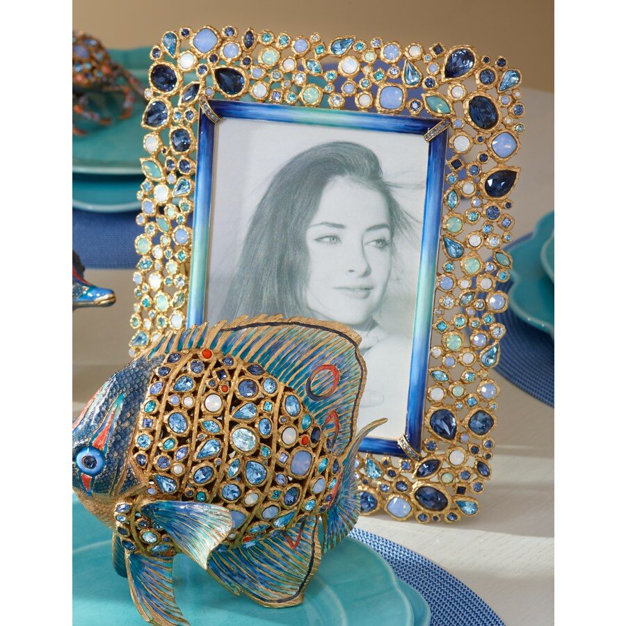 Jay Strongwater Javier Bejeweled 5" X 7" Frame - Oceana, alternate view