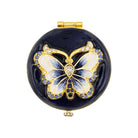 Jay Strongwater Jayla 2" Butterfly Compact Delft Garden Handheld Mirror