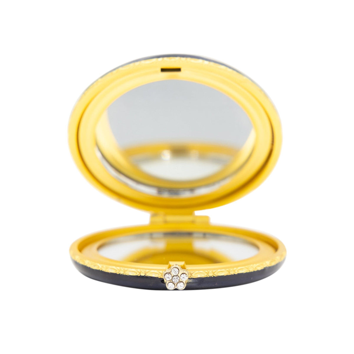 Jay Strongwater Jayla 2" Butterfly Compact Delft Garden Handheld Mirror, alternate view