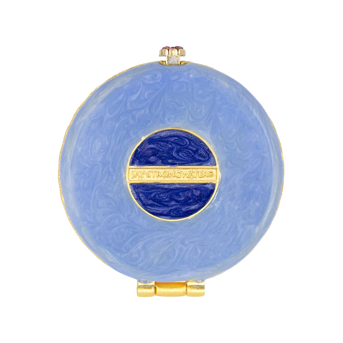 Jay Strongwater Jayla 2” Round Butterfly Compact – Flora & Fauna Handheld Mirror, alternate view