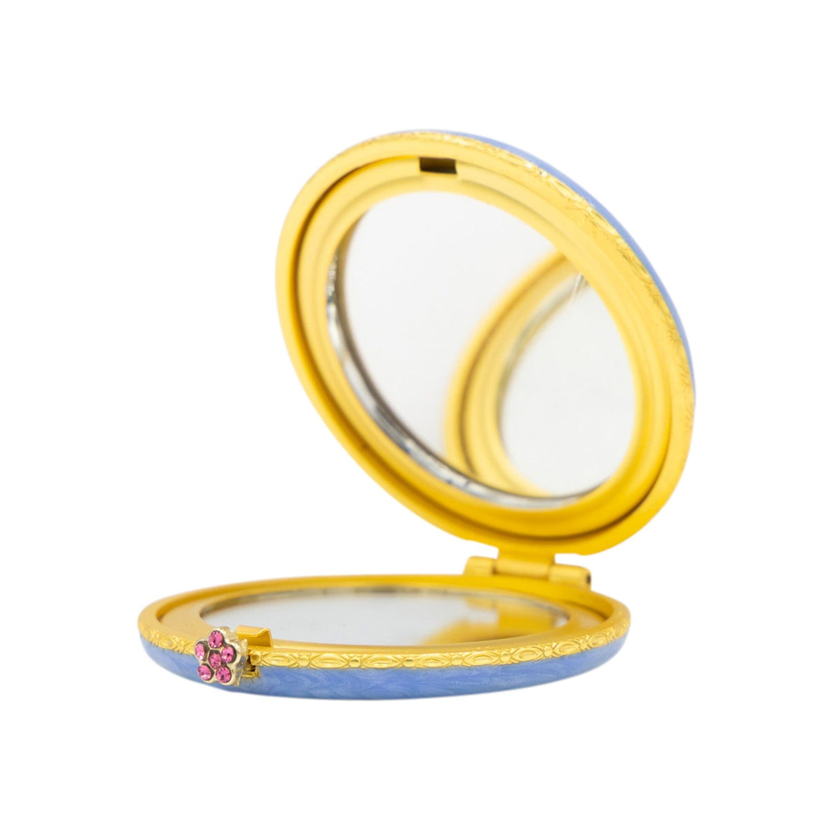 Jay Strongwater Jayla 2” Round Butterfly Compact – Flora & Fauna Handheld Mirror, alternate view