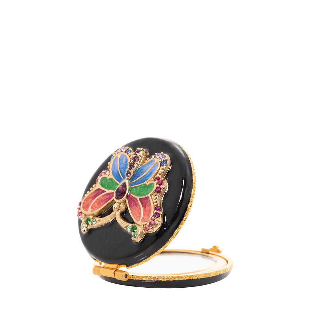 Jay Strongwater Jayla Butterfly Compact Handheld Mirror