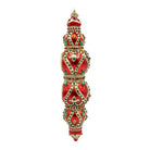 Jay Strongwater Jewel Icicle Ornament Red and Gold Ornament, alternate view