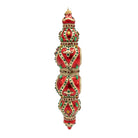 Jay Strongwater Jewel Icicle Ornament Red and Gold Ornament, alternate view
