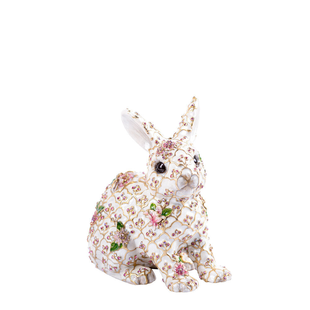 Jay Strongwater Jing Floral Rabbit Figurine