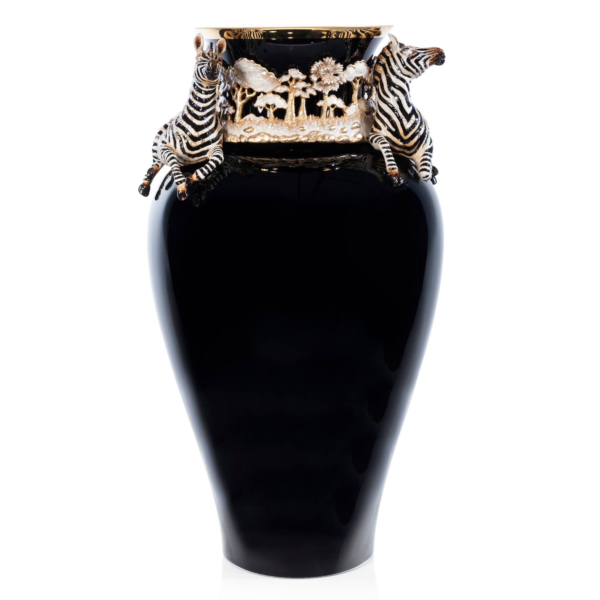 Jay Strongwater Judson Zebra Vase