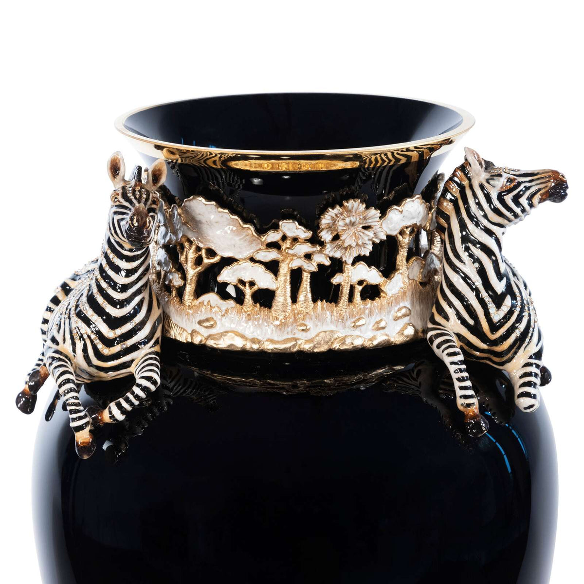 Jay Strongwater Judson Zebra Vase, alternate view