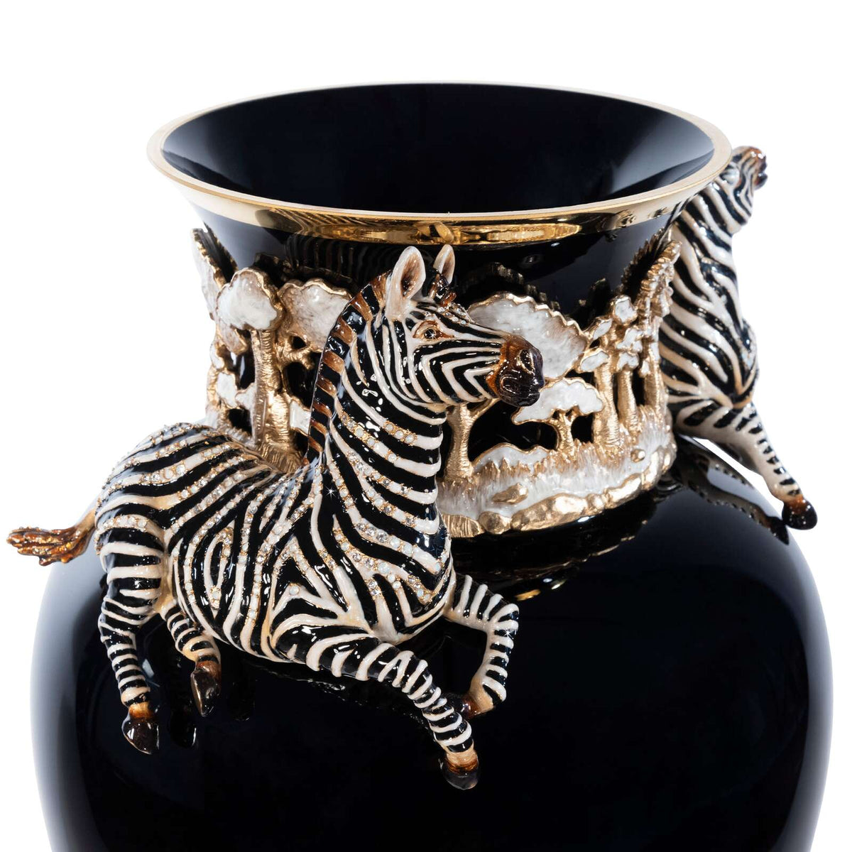 Jay Strongwater Judson Zebra Vase, alternate view