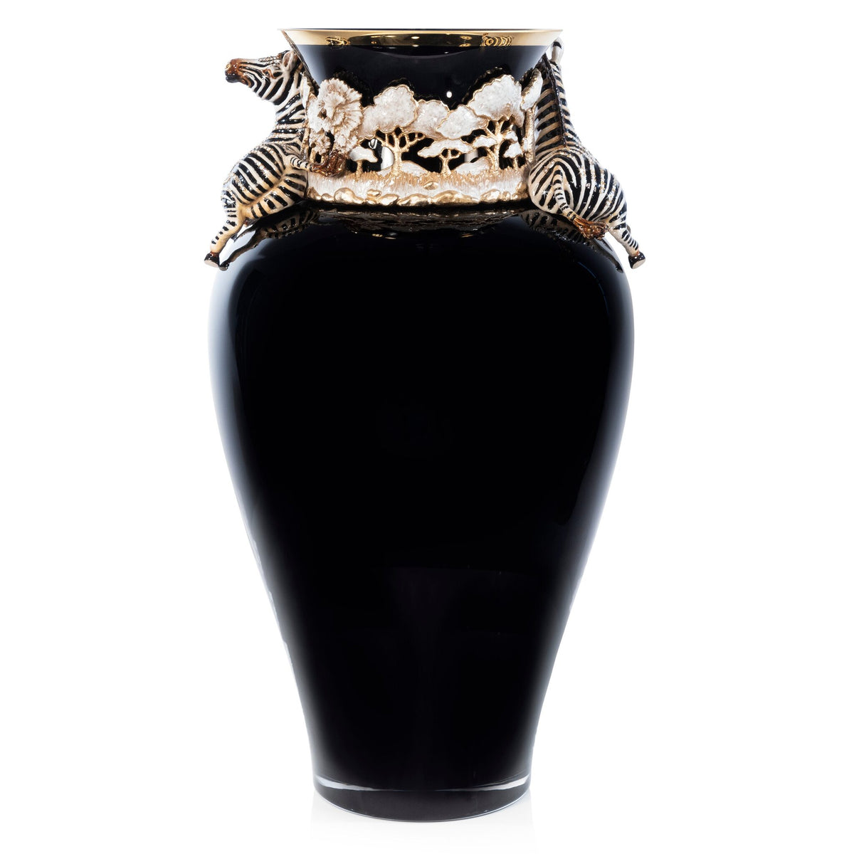Jay Strongwater Judson Zebra Vase, alternate view