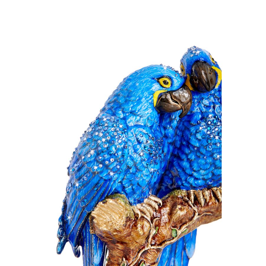 Jay Strongwater Julie & Blaze Macaws on Branch Figurine, alternate view
