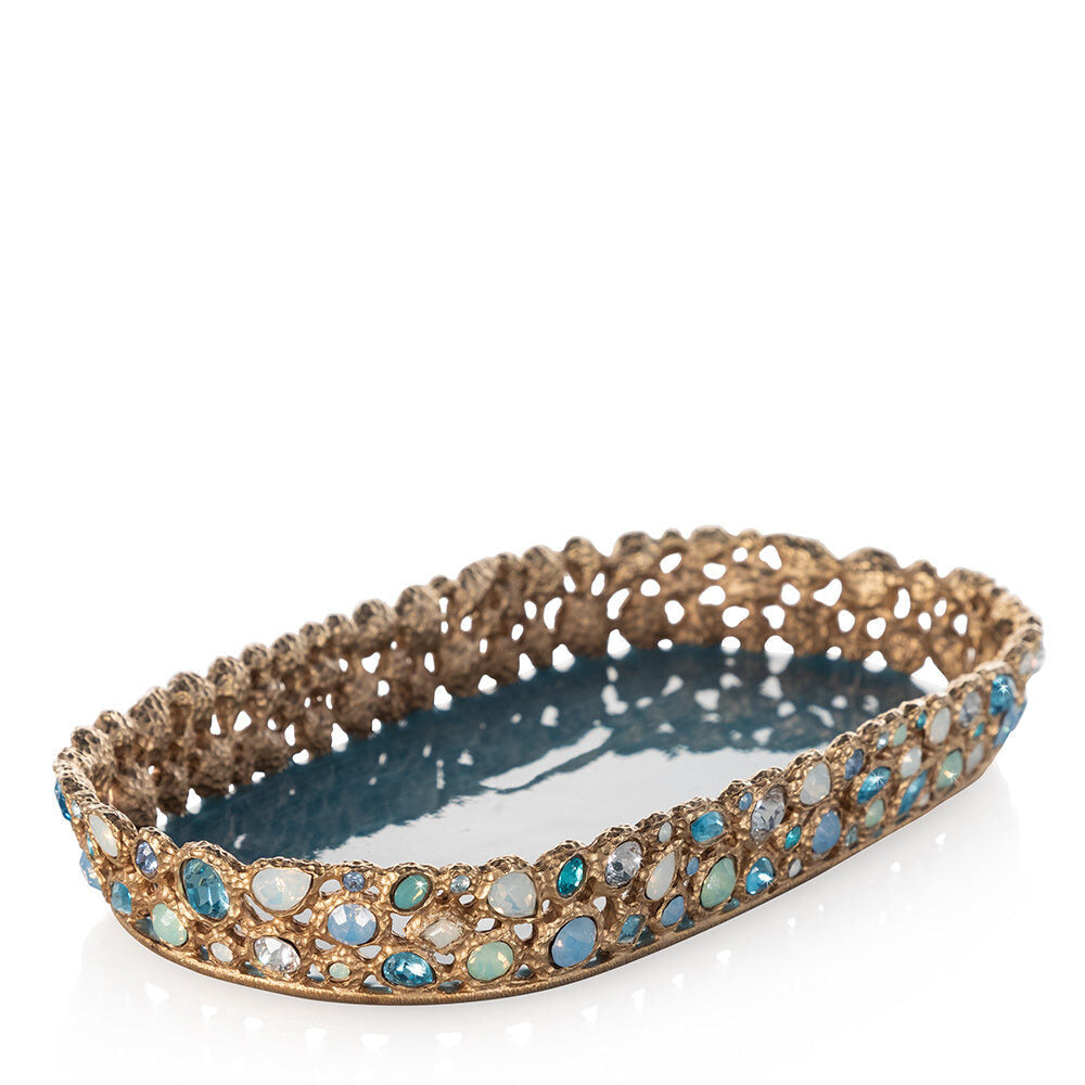 Jay Strongwater Julius Bejeweled Tray - Oceana