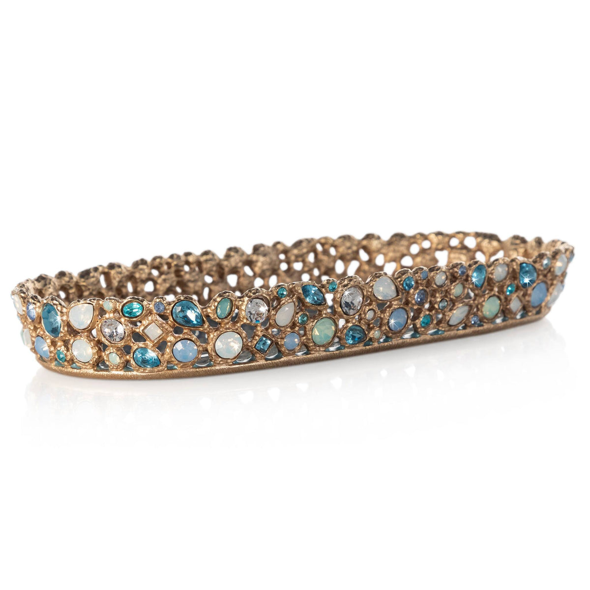 Jay Strongwater Julius Bejeweled Tray - Oceana, alternate view
