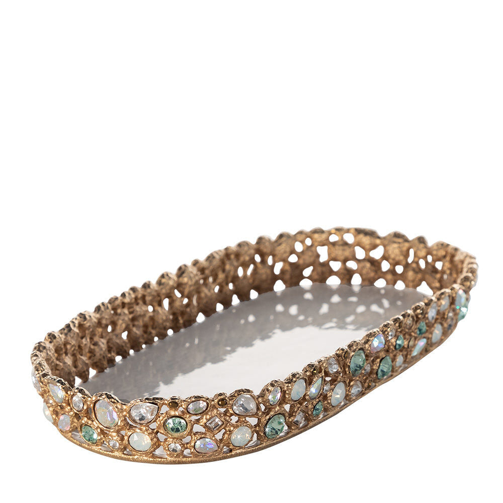 Jay Strongwater Julius Bejeweled Tray - Opal