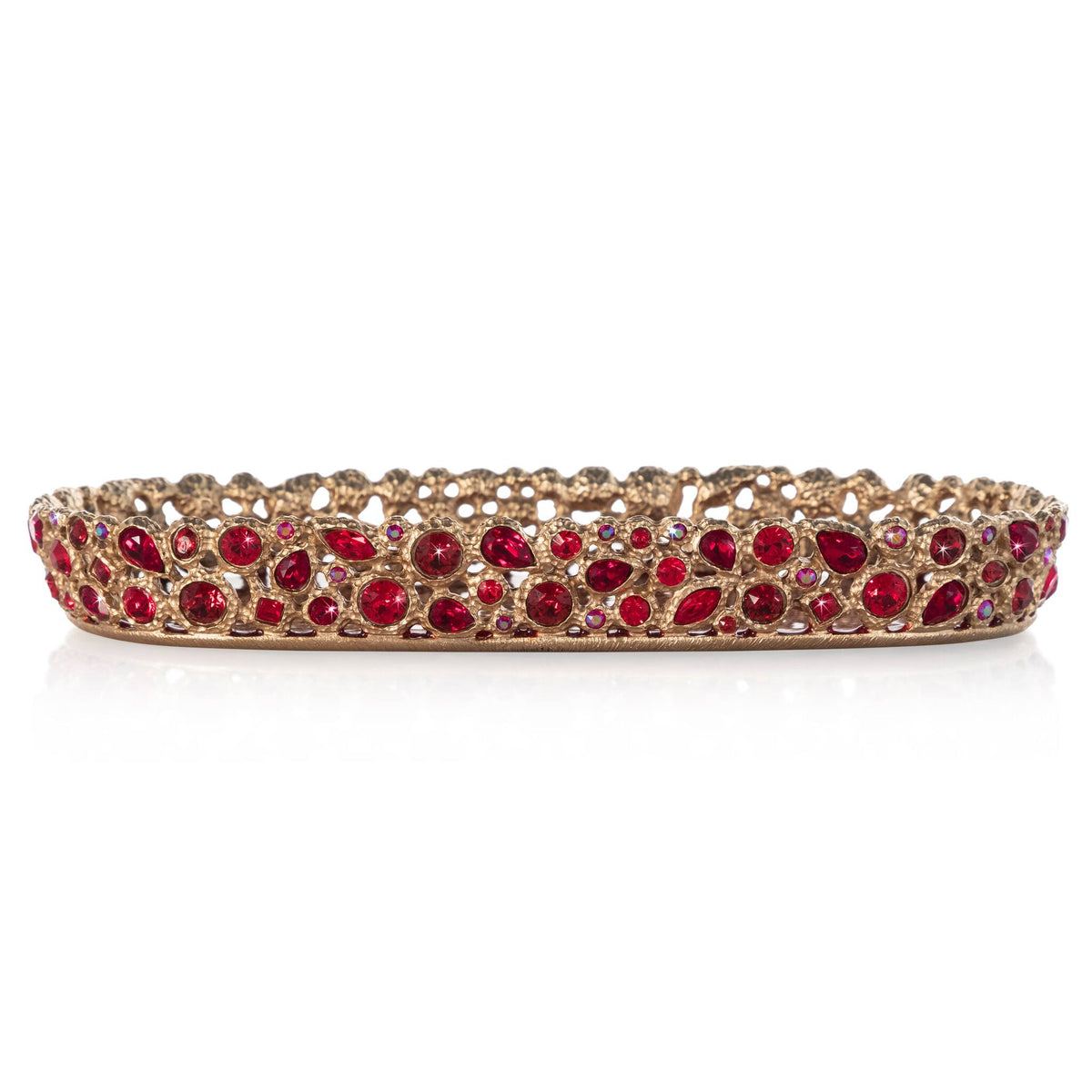Jay Strongwater Julius Bejeweled Tray - Ruby, alternate view