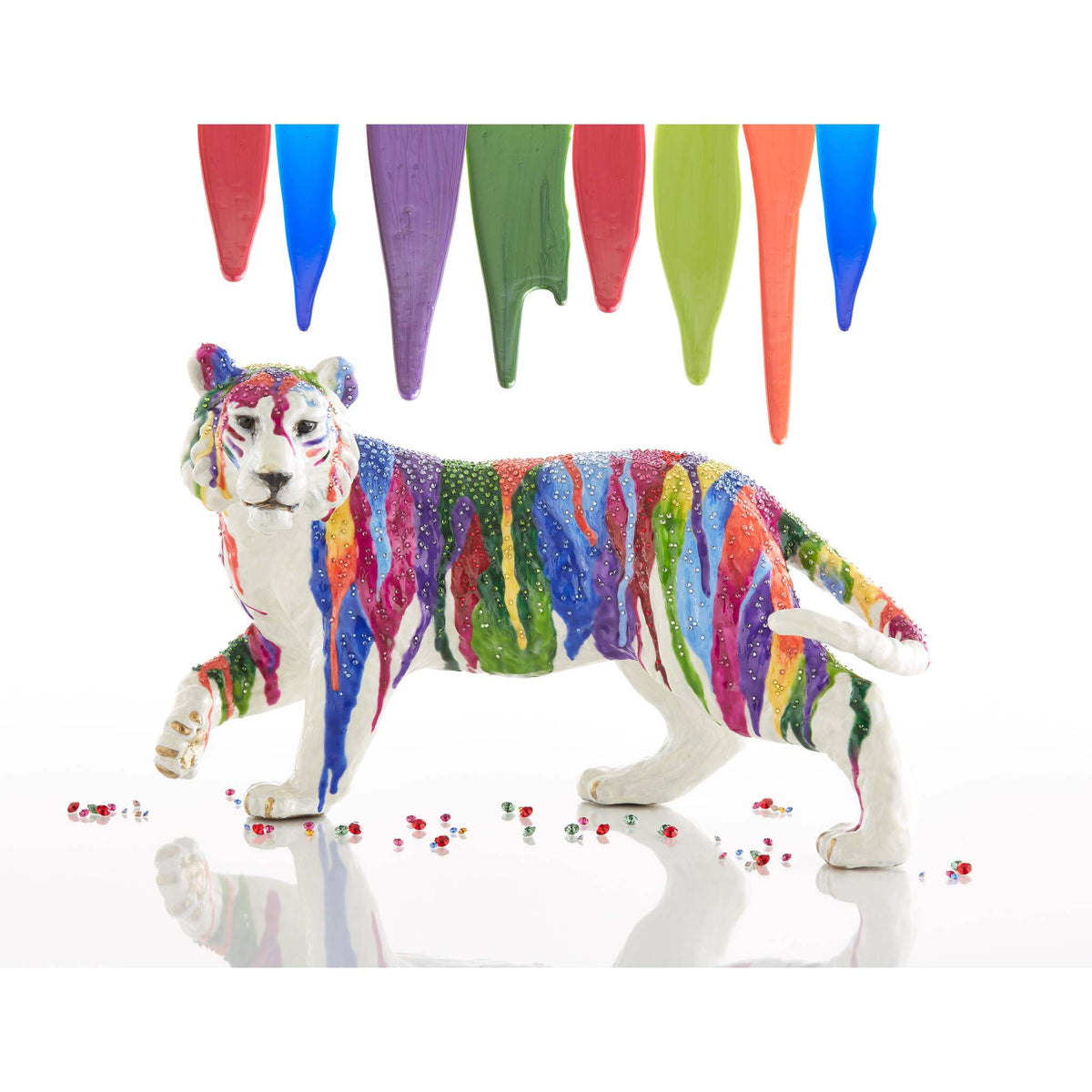 Jay Strongwater Julius Grand Tiger Figurine, alternate view