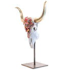 Jay Strongwater Kayden Cow Skull with Flowers Objet Figurine, alternate view