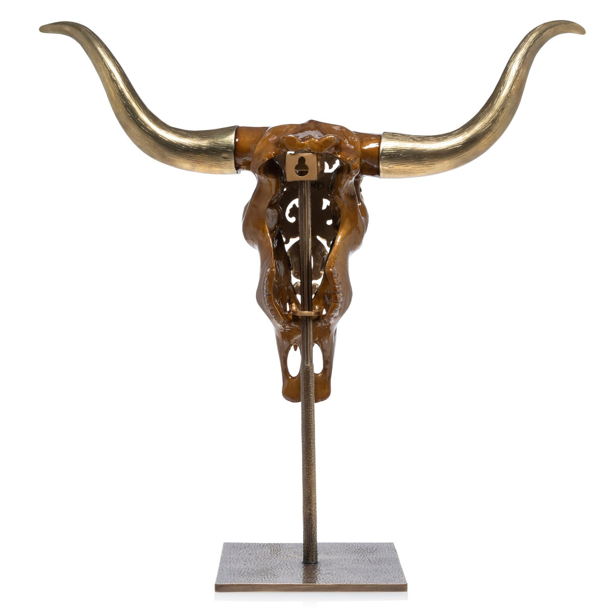 Jay Strongwater Keeffe Cow Skull Objet with Stand Figurine, alternate view