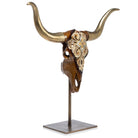 Jay Strongwater Keeffe Cow Skull Objet with Stand Figurine, alternate view
