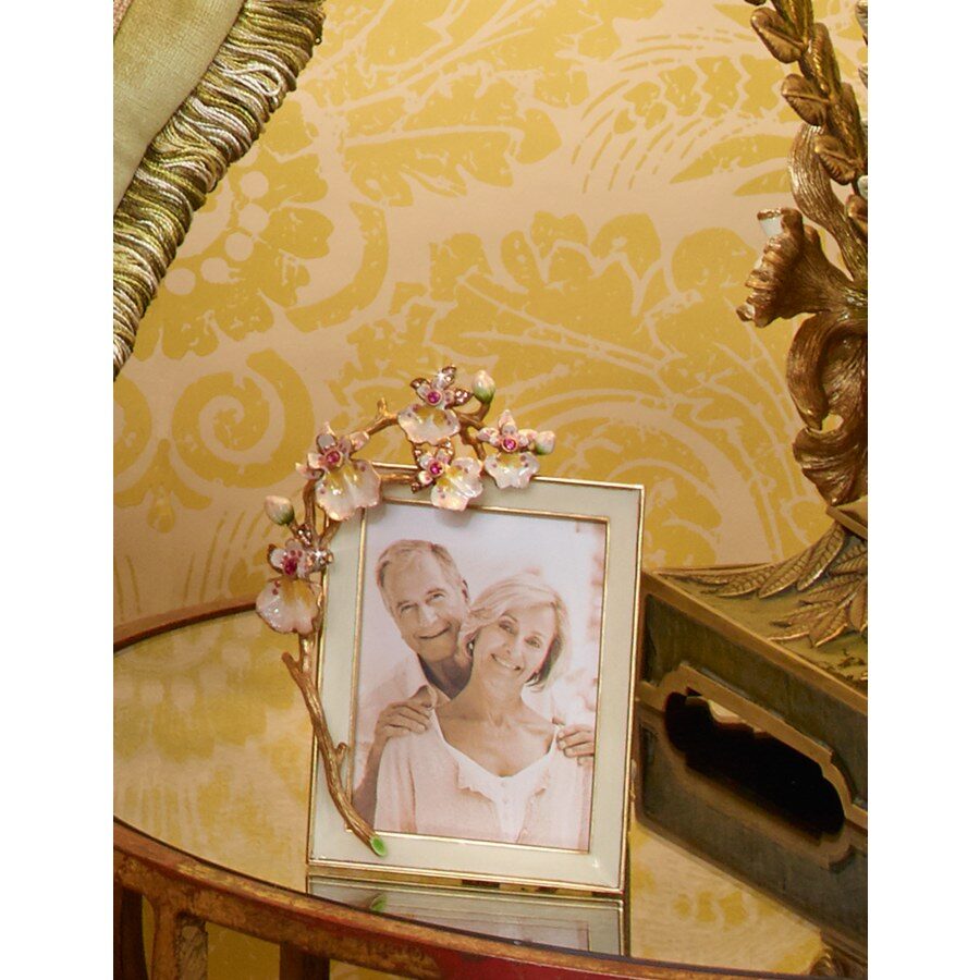 Jay Strongwater Kelsey Orchid 3" X 4" Frame - Flora, alternate view