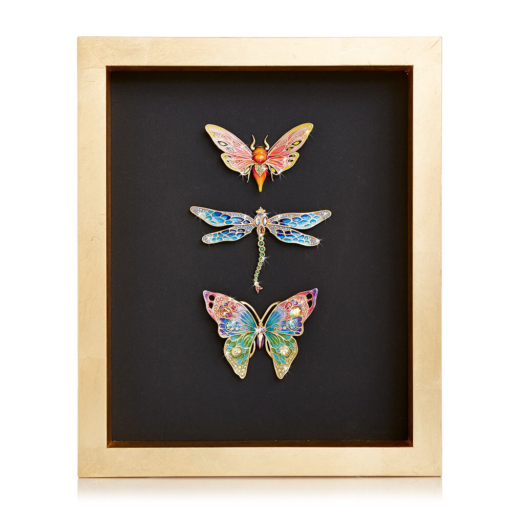 Jay Strongwater Kirby Butterfly Dragonfly Moth Wall Art Wall Sculpture
