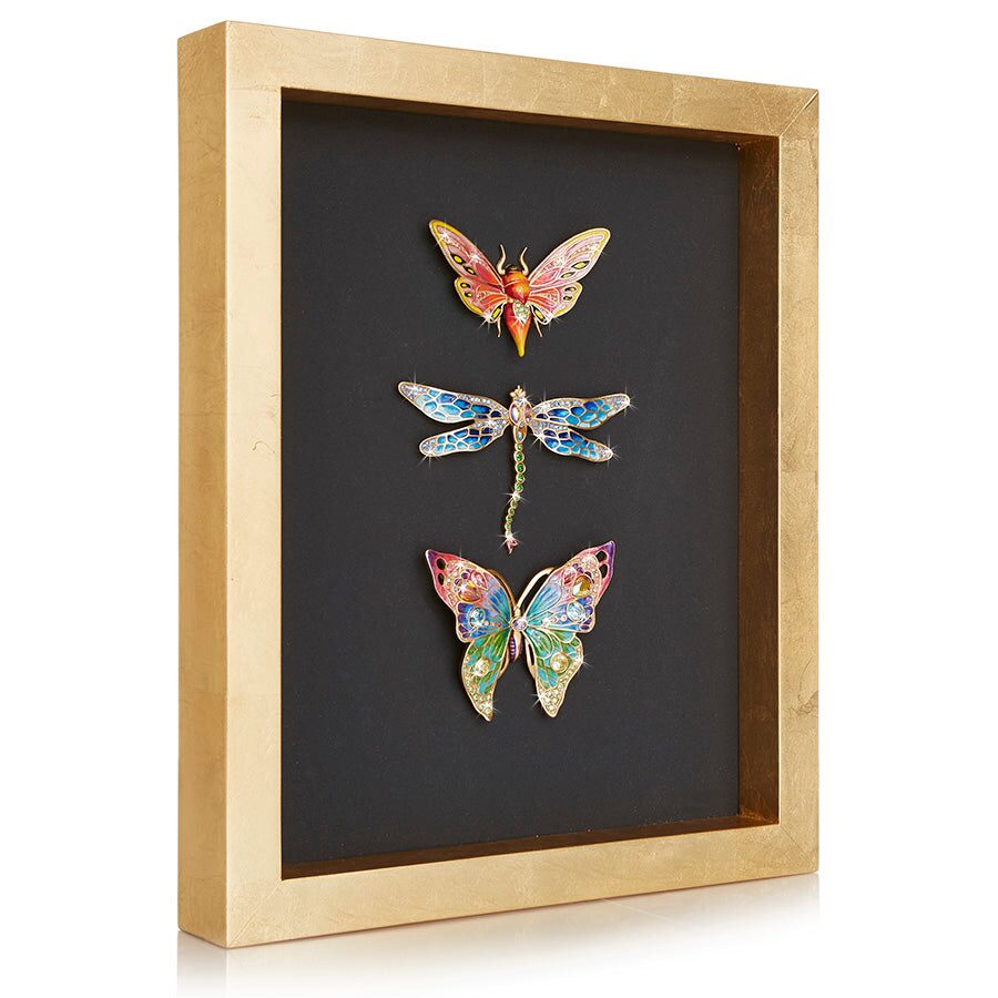 Jay Strongwater Kirby Butterfly Dragonfly Moth Wall Art Wall Sculpture, alternate view