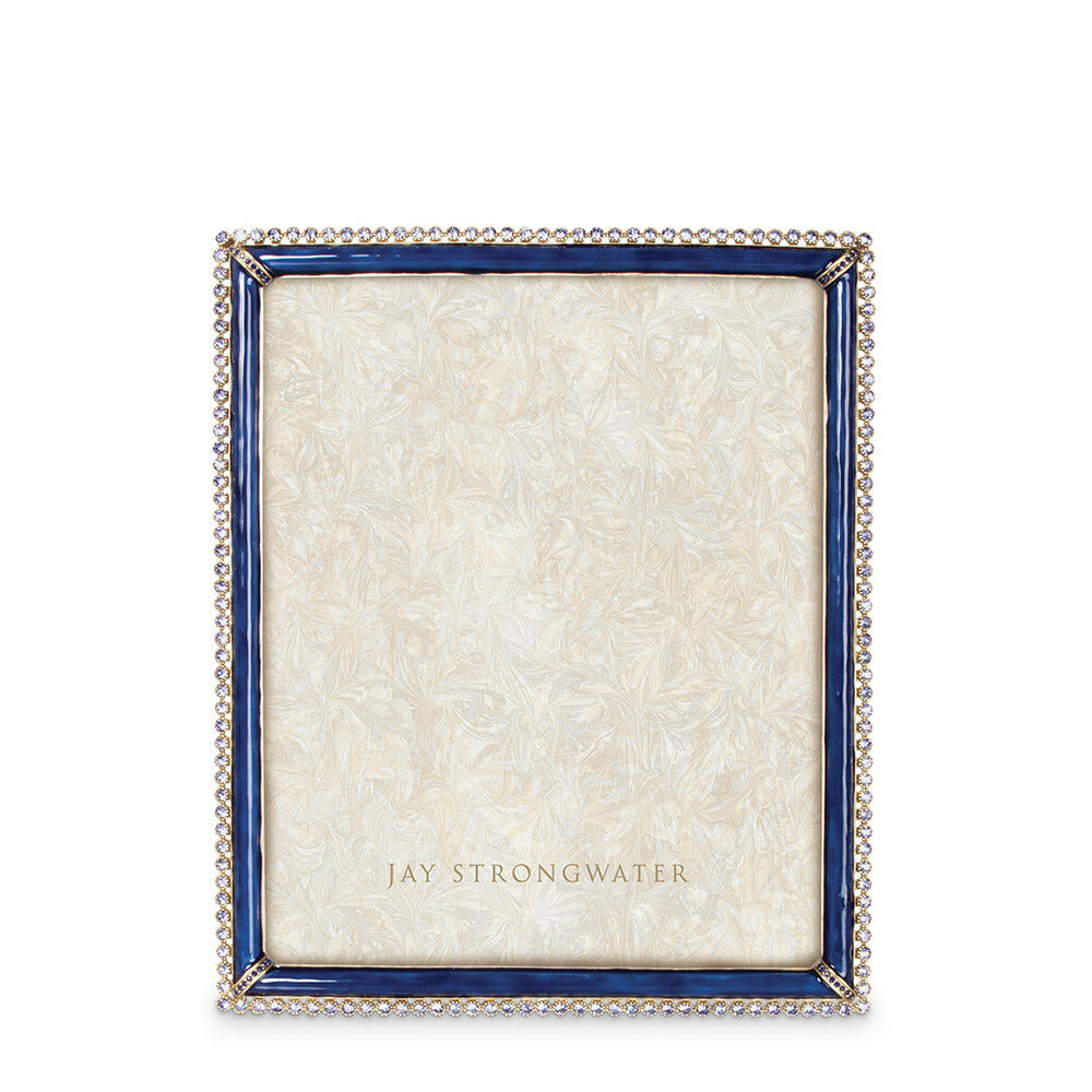 Jay Strongwater Laetitia Stone Edge 8" X 10" Frame - Delft Garden