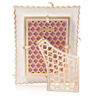 Jay Strongwater Lana Zebra Orchid 5"x7" Frame - Safari, alternate view