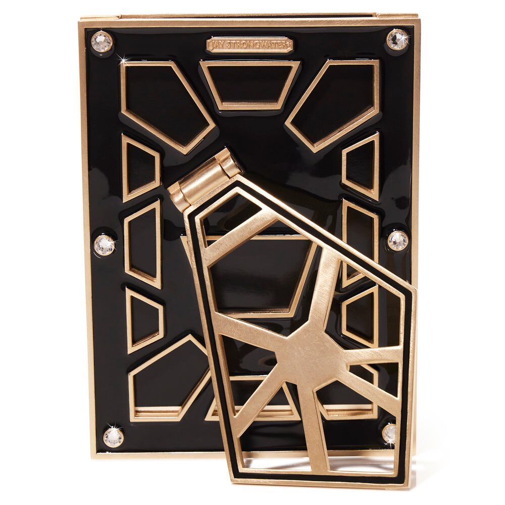 Jay Strongwater Lavinia 4” X 6” Frame - Black Onyx, alternate view