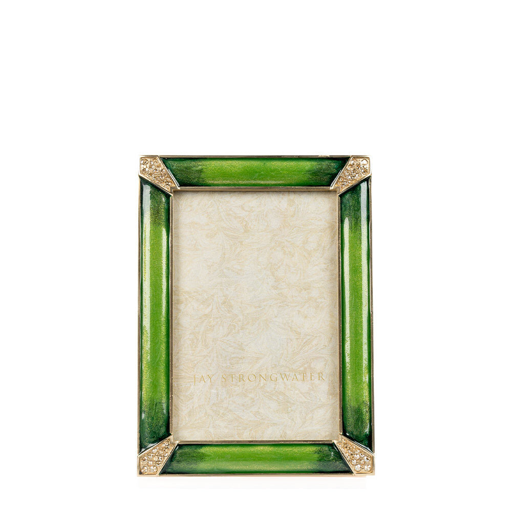 Jay Strongwater Lavinia 4” X 6” Frame - Emerald