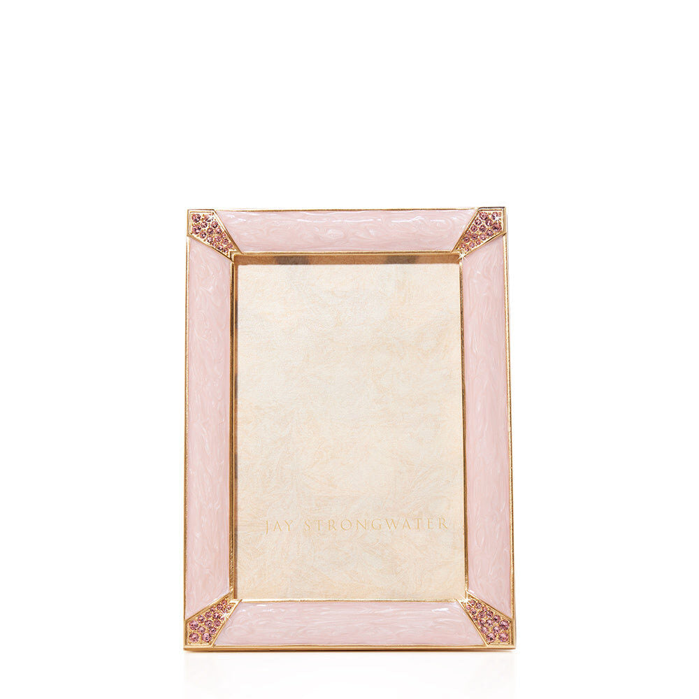 Jay Strongwater Lavinia 4” X 6” Frame – Pale Pink