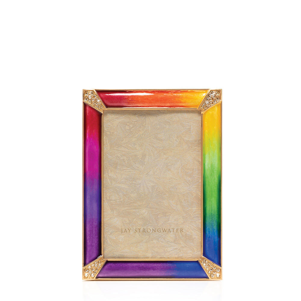 Jay Strongwater Lavinia 4” X 6” Frame - Rainbow