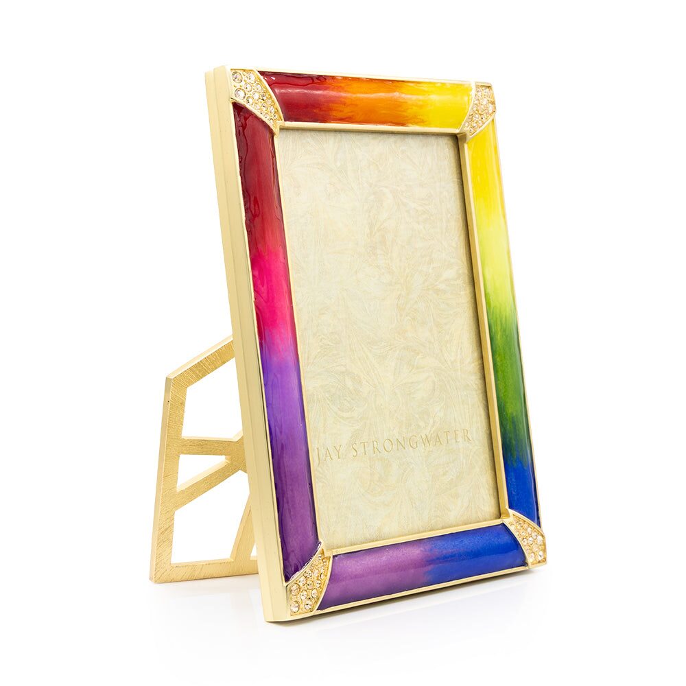 Jay Strongwater Lavinia 4” X 6” Frame - Rainbow, alternate view