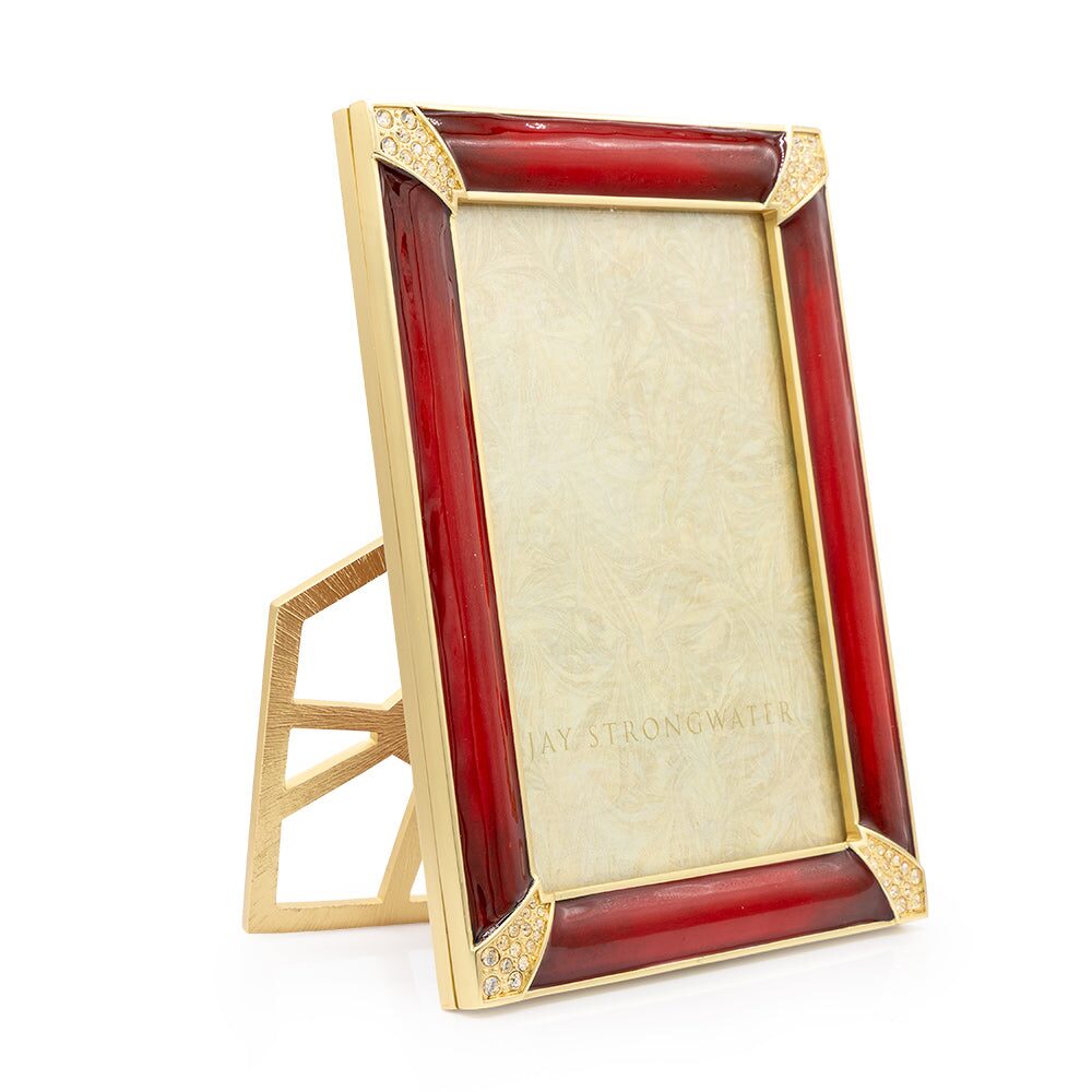 Jay Strongwater Lavinia 4” X 6” Frame - Ruby, alternate view