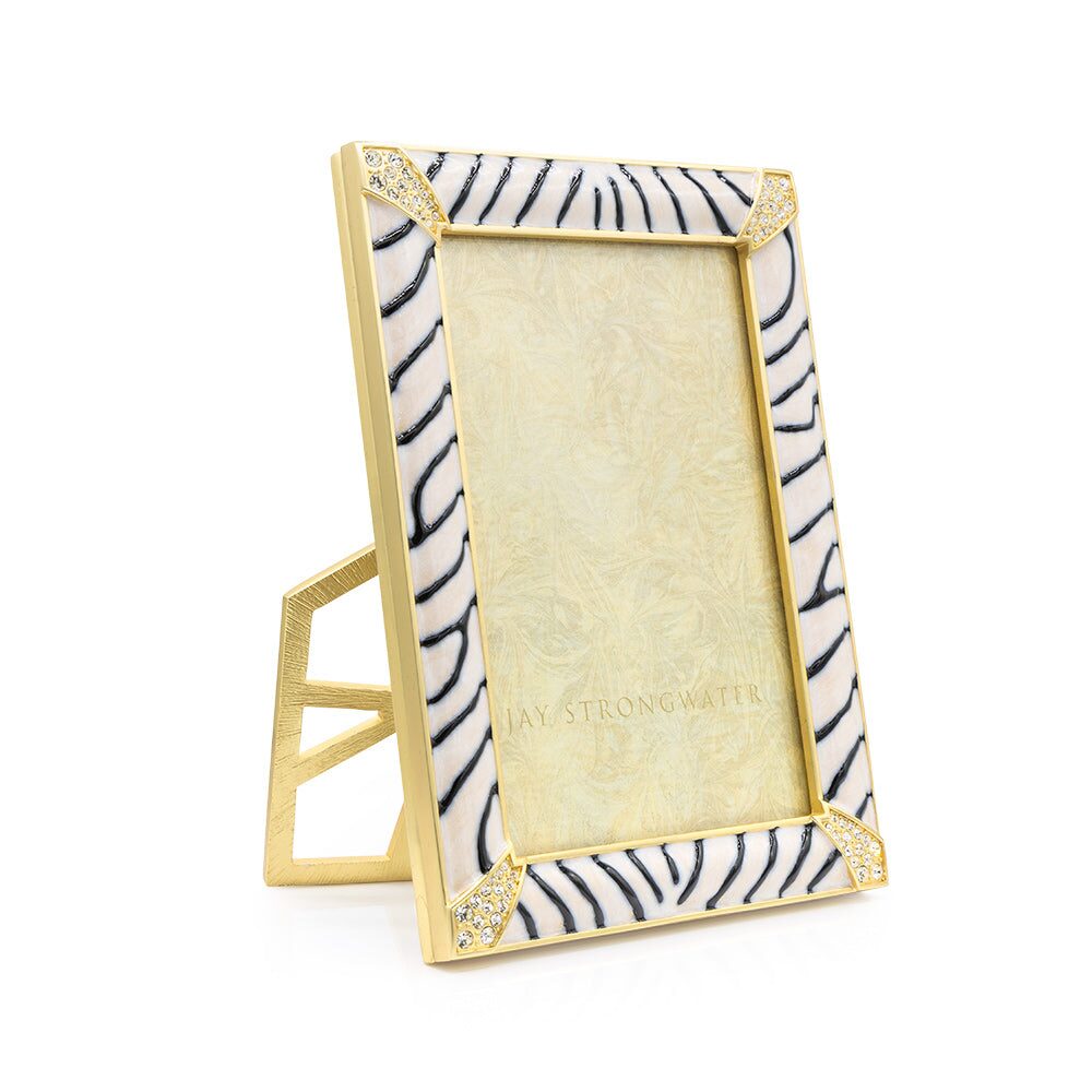 Jay Strongwater Lavinia 4” X 6” Frame - Zebra, alternate view