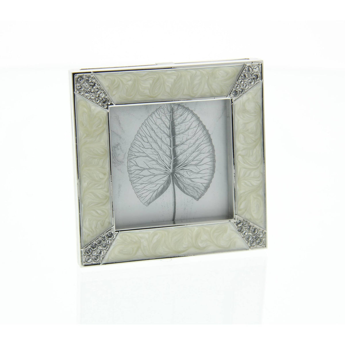 Jay Strongwater Leland Pavé Corner 2" Frame - Crystal Pearl, alternate view